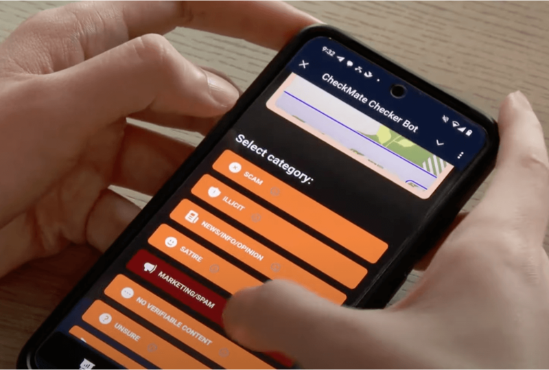 Volunteer using CheckMate